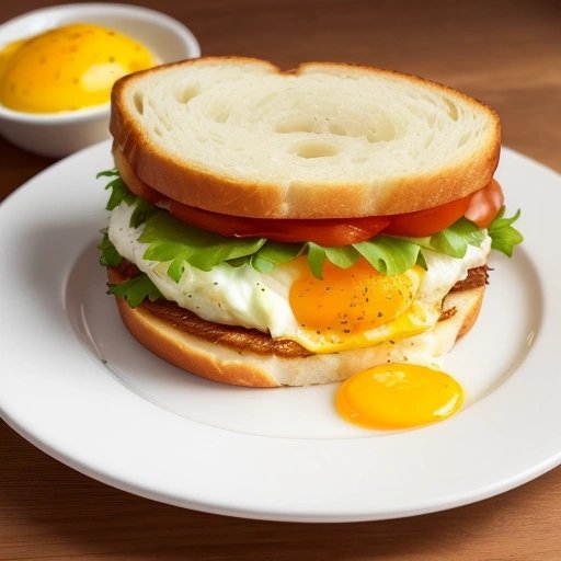 Sauerkraut and egg sandwich