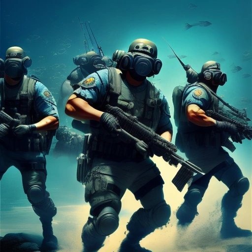 Underwater police squad