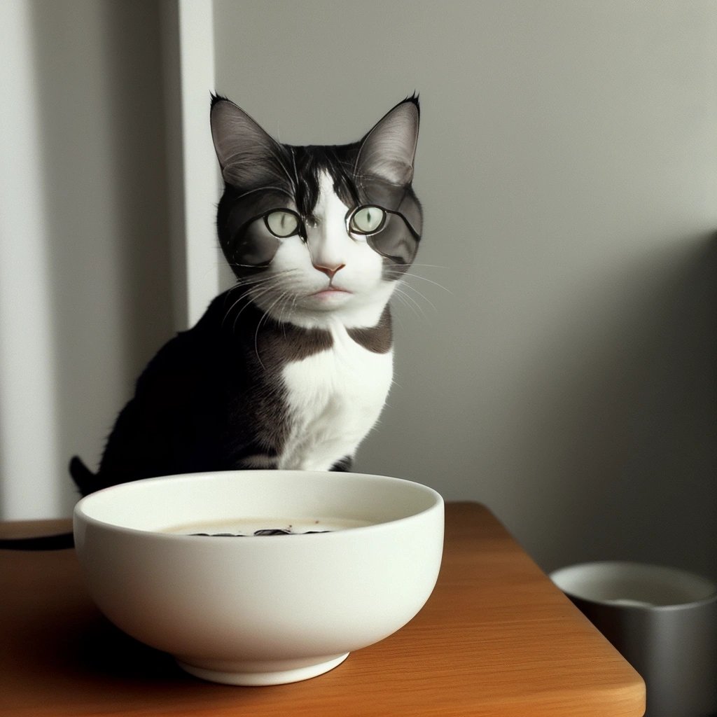 Kitty not happy with milk