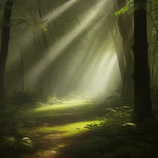A serene forest scene
