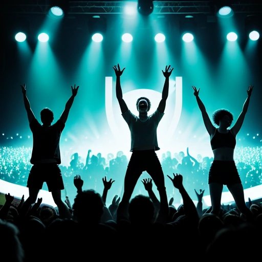 People dancing to melodic hardbass