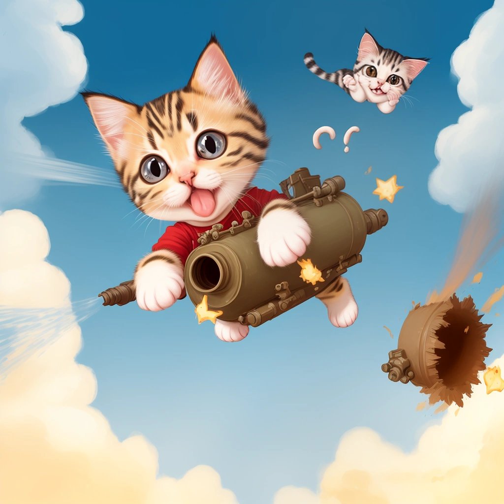 Kitten Cannon Illustration
