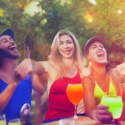 Group of friends having fun