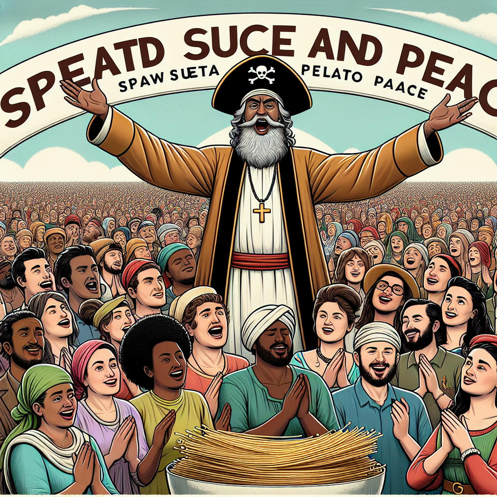 Pope Francis leading a 'Pasta Day' celebration.