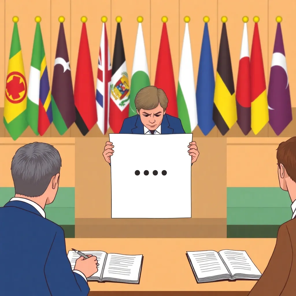 International response: UN spokesperson drafts a respectful silence