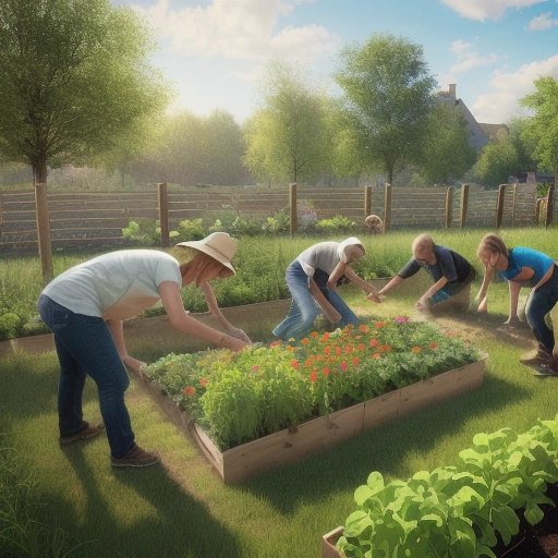 Community garden being built