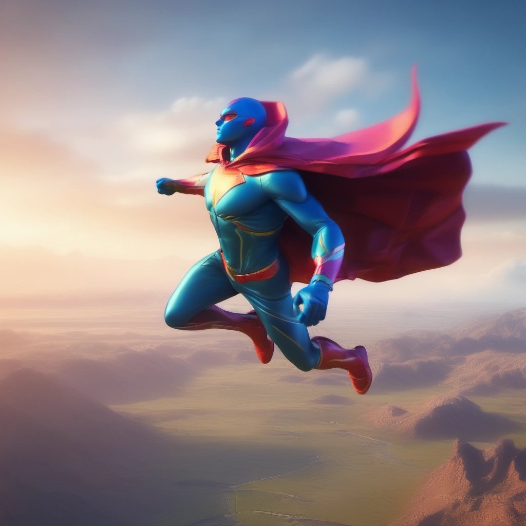 Superhero flying