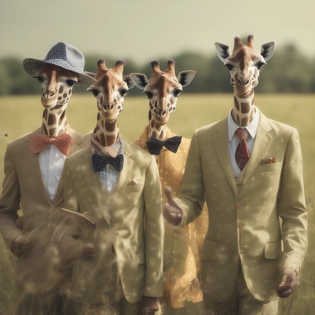 Stylish giraffes