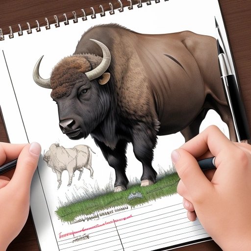 Animal psychologist observing buffalo behavior