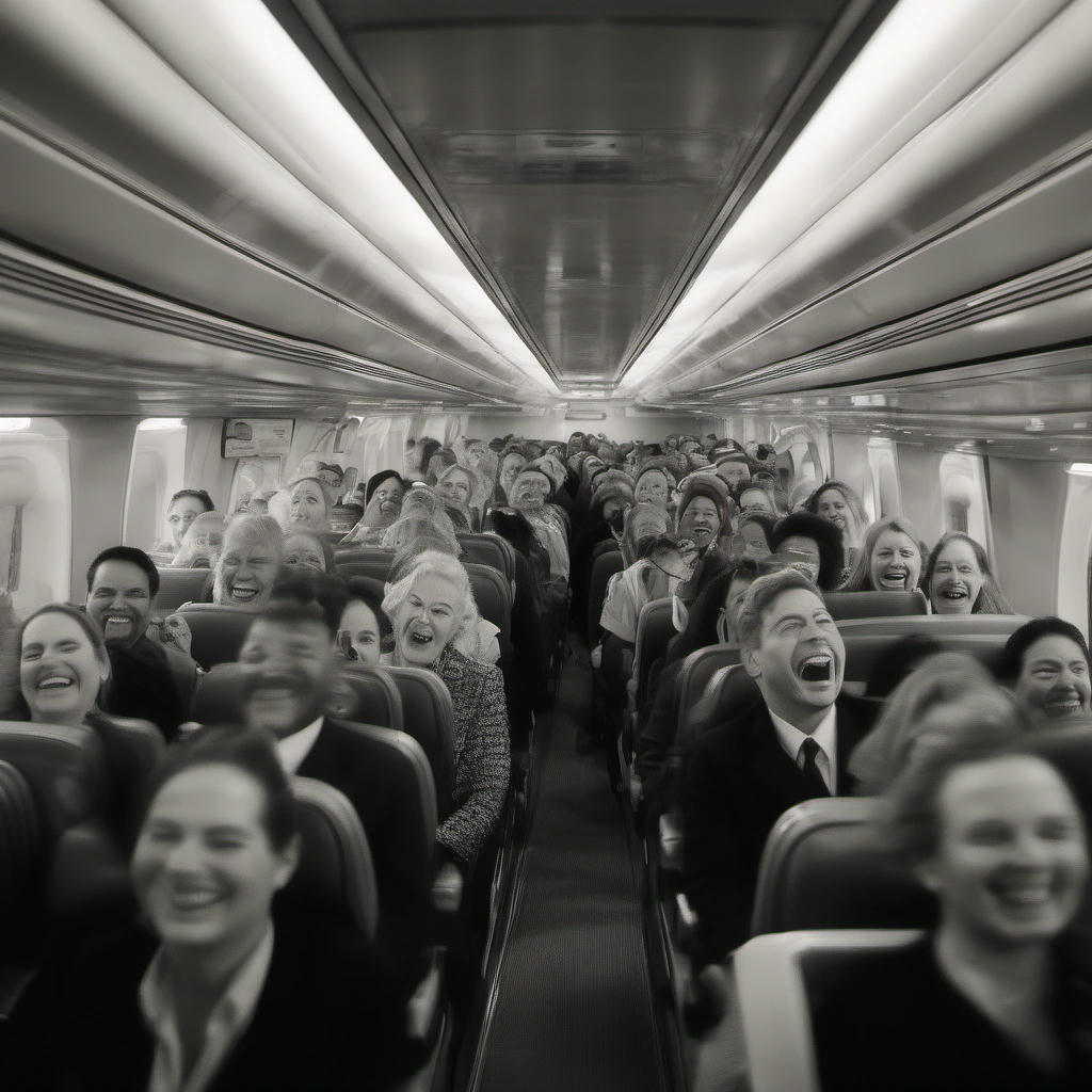 Passenger's reaction on experiencing the nuclear-powered ride