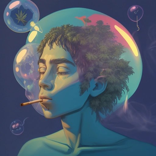 Person pondering life's mysteries while smoking cannabis