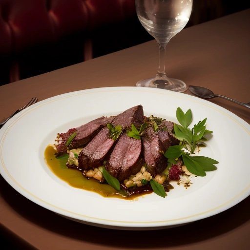 Pigeon dish in an elegant restaurant