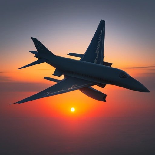 Boeing T7-A against a sunset sky