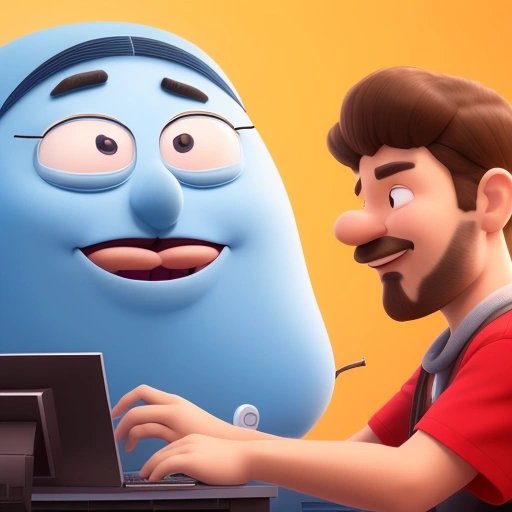 A computer emitting a loud fart