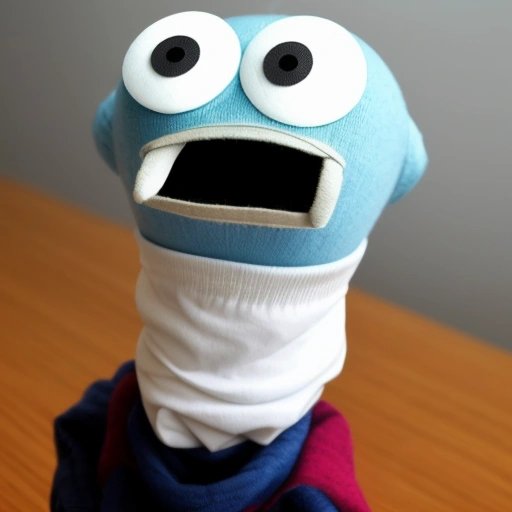 Sock puppet made out of folded socks