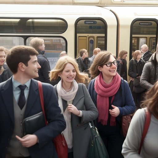 Passengers getting off the Bakerloo line at Elephant and Castle