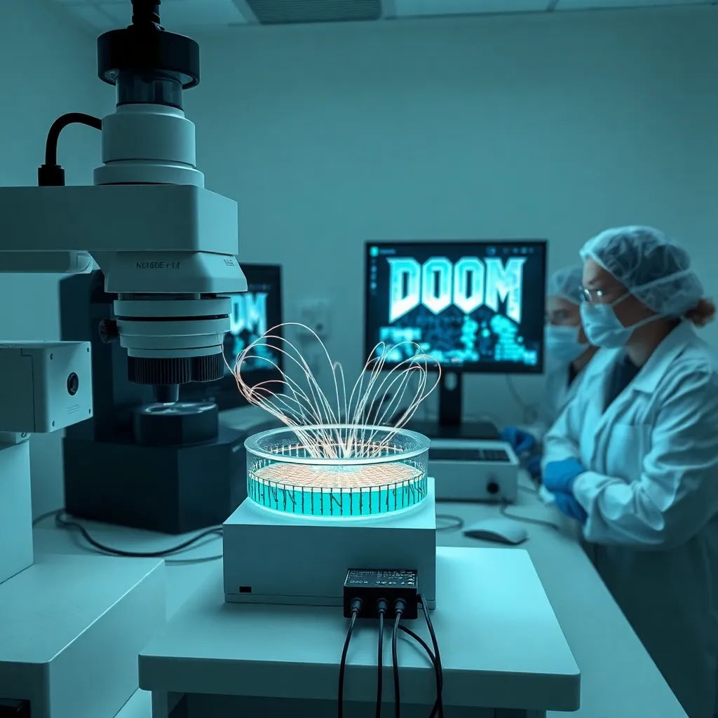 Lab-Grown Neurons Play DOOM (Ethics Not Included)