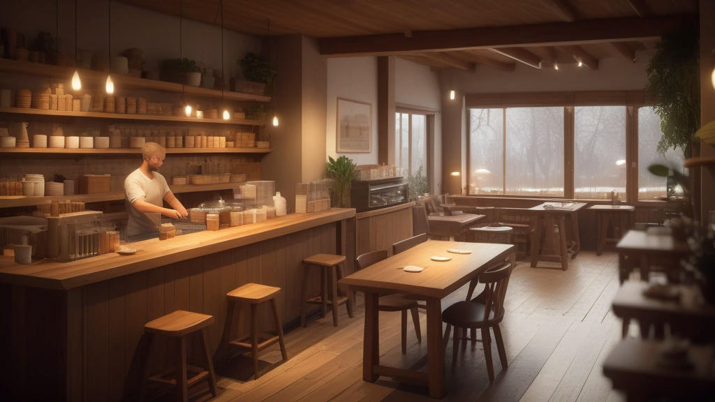 Cozy coffee shop interior