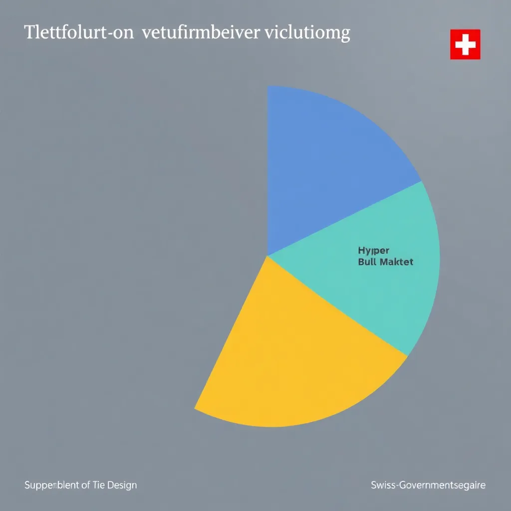 A government infographic showing a color wheel labeled with different market outcomes such as 'Hyperinflation,' 'Bull Market,' and 'Liquidity Trap' based on tie shades, clean Swiss design, official government branding.