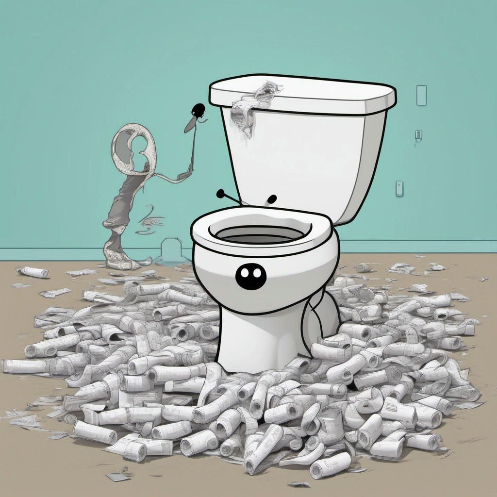 Clippy's creation: Paperclip-designed toilet paper.