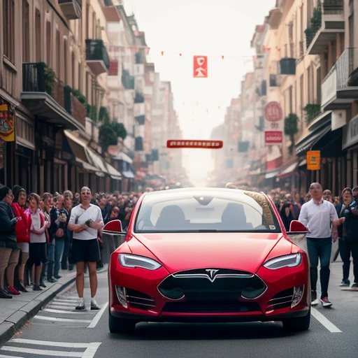 Bystanders amazed by Tesla car's 'Super Pogo' feature