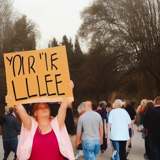 Person holding a sign that says 'You're not alone'