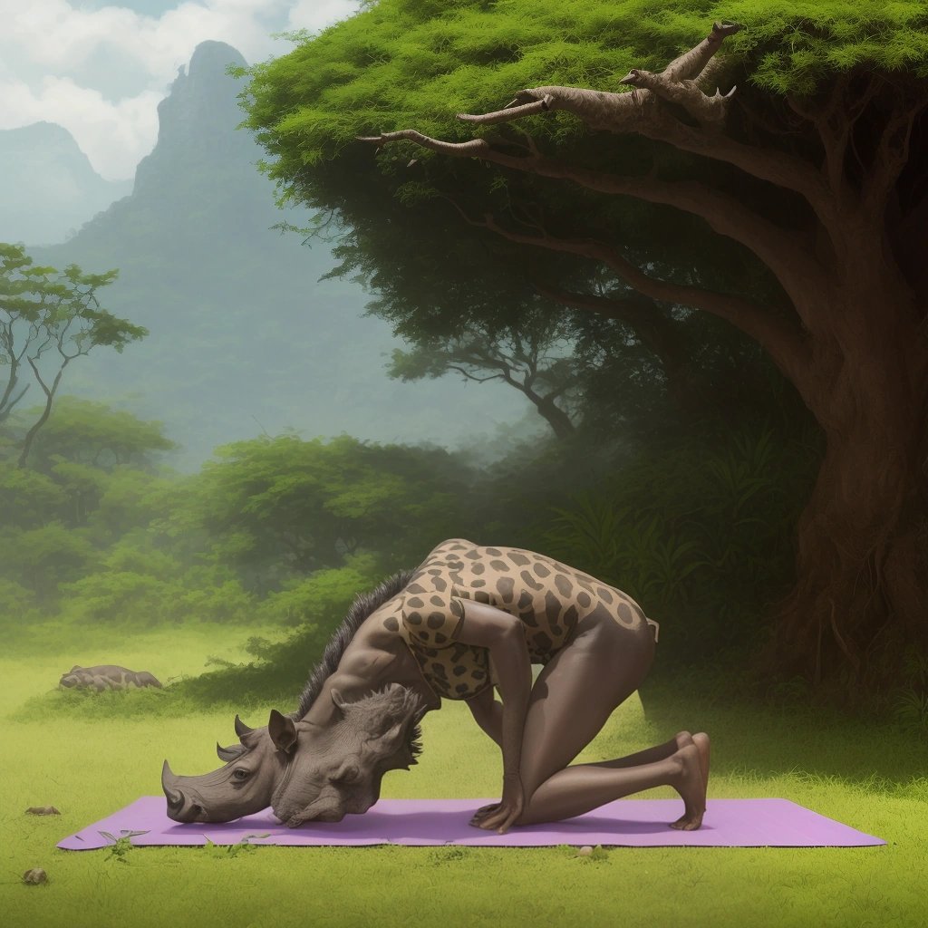 Warthog's complex yoga pose