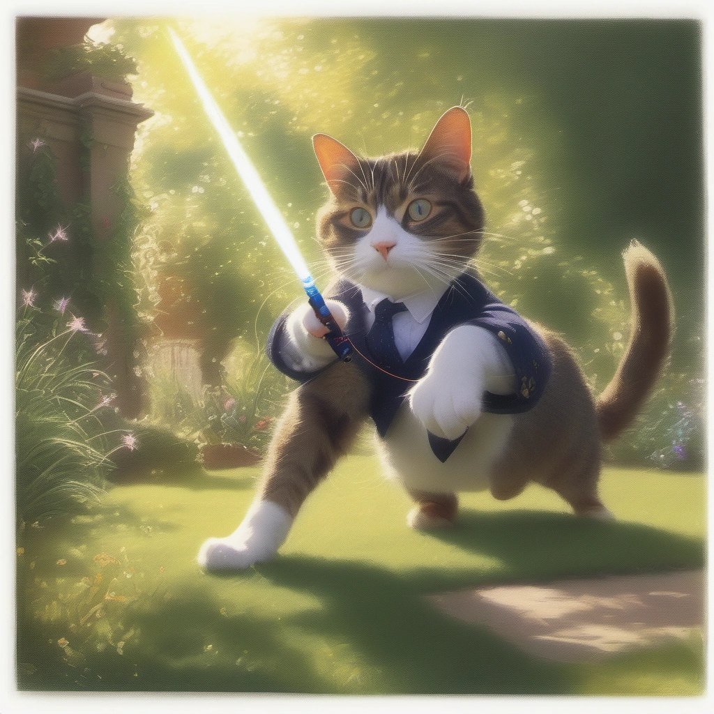 Sir Whiskersworth III chasing a laser pointer
