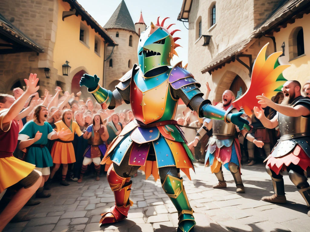 Sir Knee-jerk dancing with a dragon