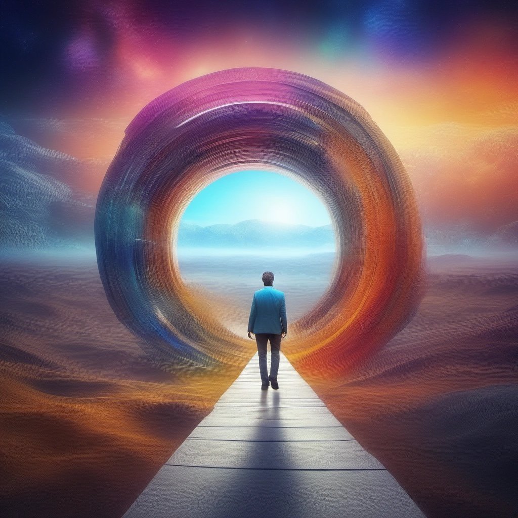 Scientist traveling to a parallel universe