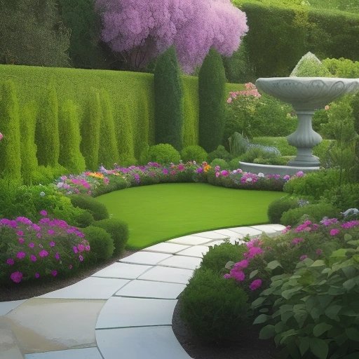 Beautiful nursing home garden