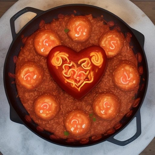 Heart-shaped jambalaya