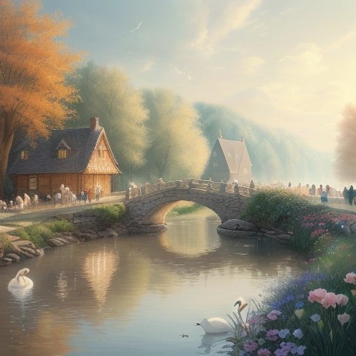 Villagers paying tribute to the swan