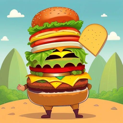 Burger-themed adventurer