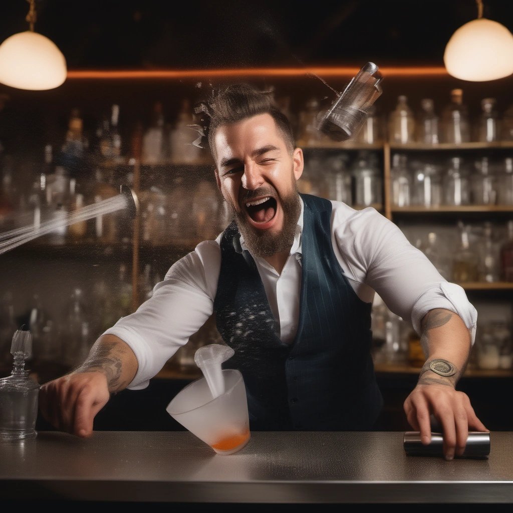Bartender Shaking the Cocktail