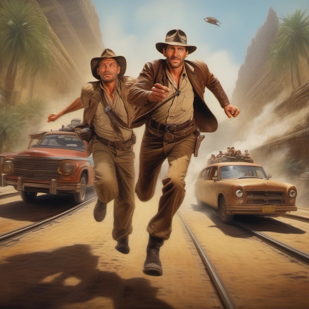 Indy and Rookie riding Monorails