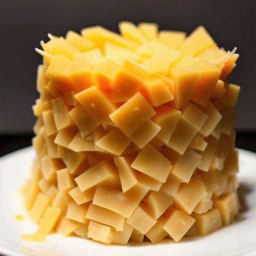 Mount Everest made of shredded cheese