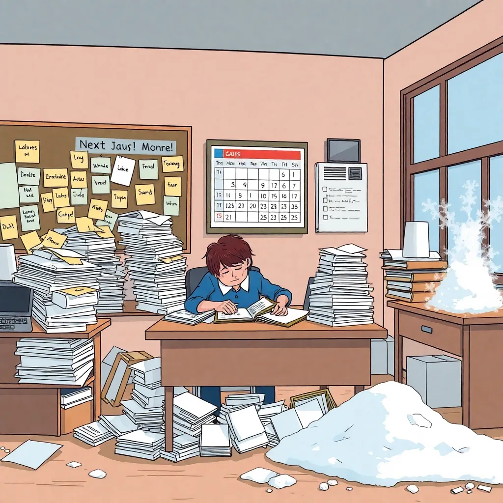 Teachers warn marking homework will take until the next ice age