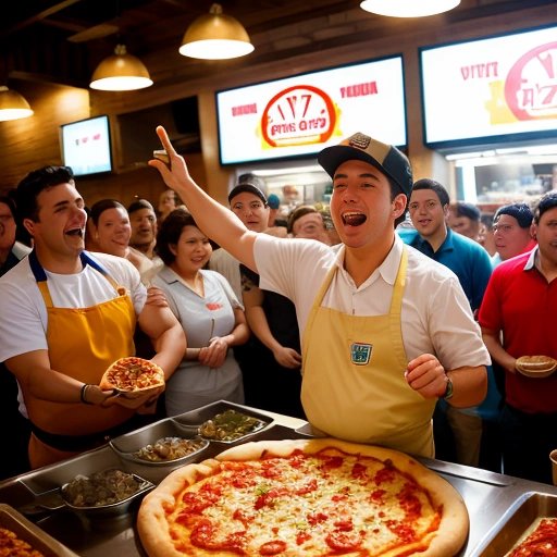 Vinny Pizzapasta in his restaurant