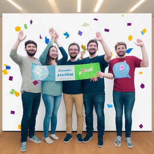 Developers celebrating the release of the AI-generated Nibbles game clone