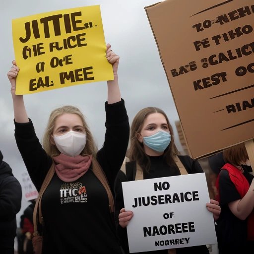 Protestors demanding justice for the baby