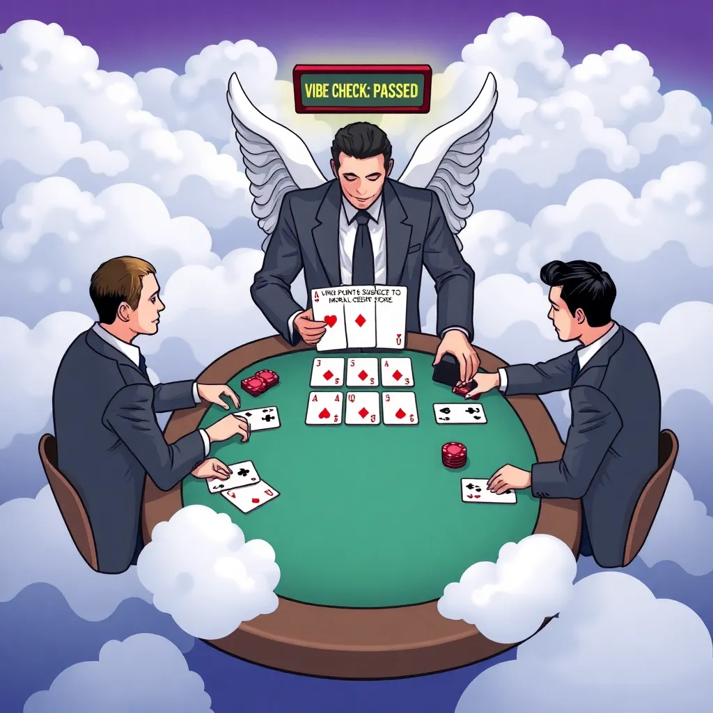 Blackjack table with “angelic minimums” and “divine maximums”