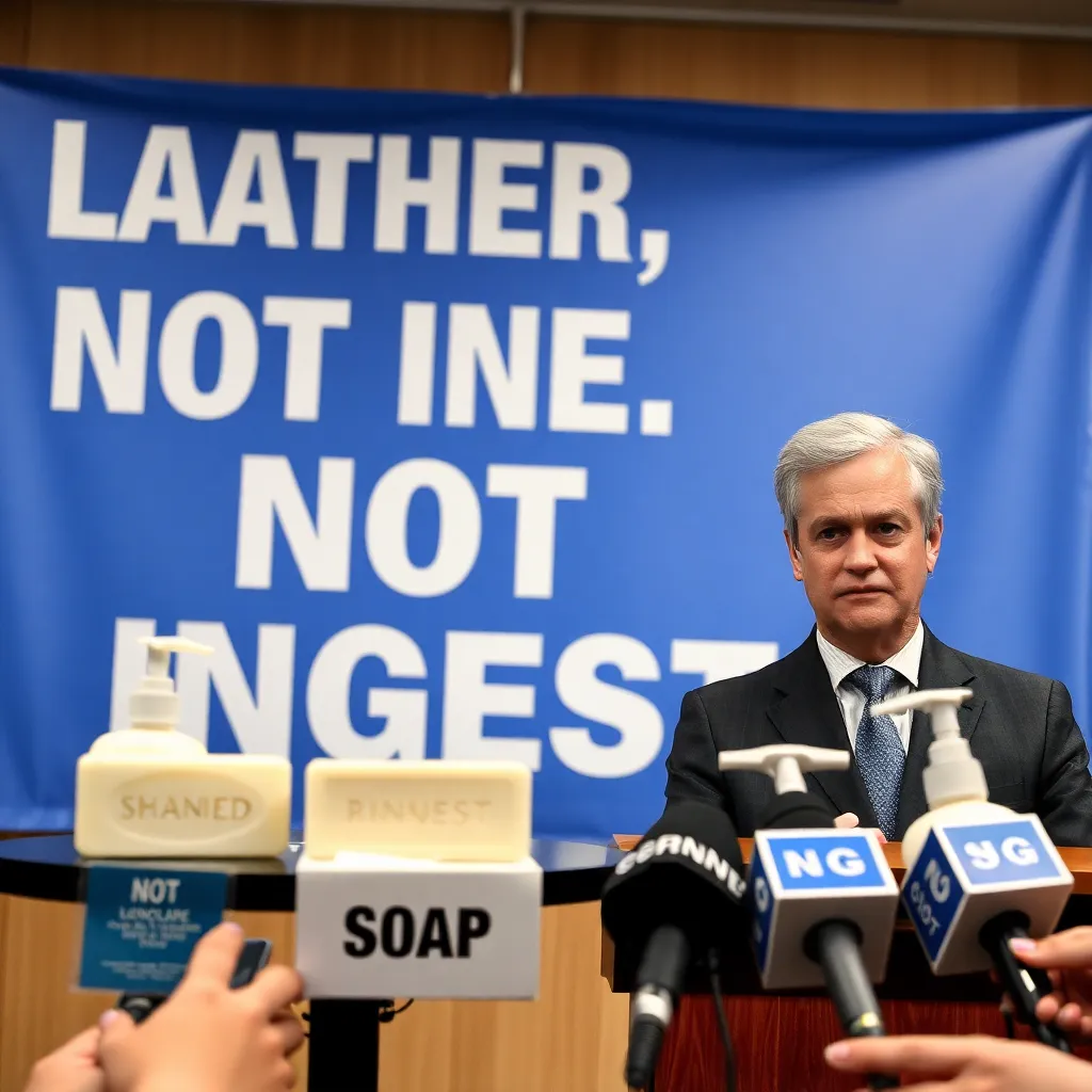 Big Soap spokesperson: “LATHER, RINSE, NOT INGEST”