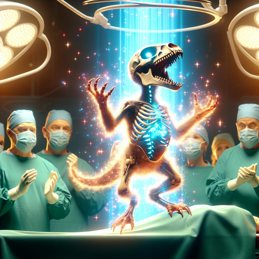 Skeletor emerging from the operating table