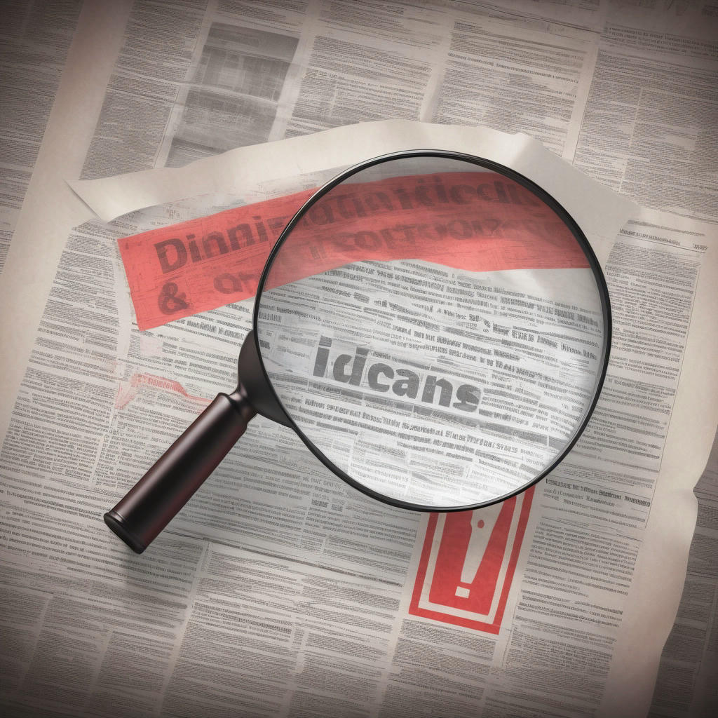 a comically oversized magnifying glass hovering over a newspaper, with a red 'PLAGIARISM DETECTED' stamp emblazoned across the page, 3d rendered, cartoonish, vibrant colors, exaggerated expressions, humorous