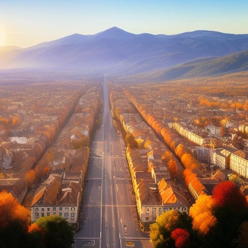 Scenic view of a small town