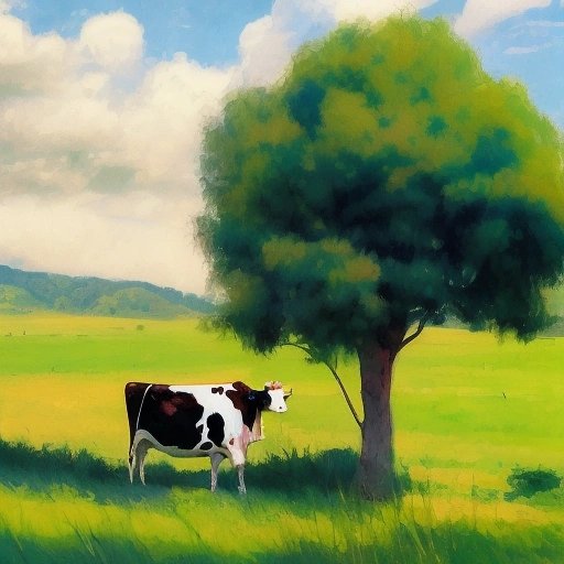 Cow enjoying better grazing conditions