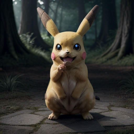 Pikachu looking determined