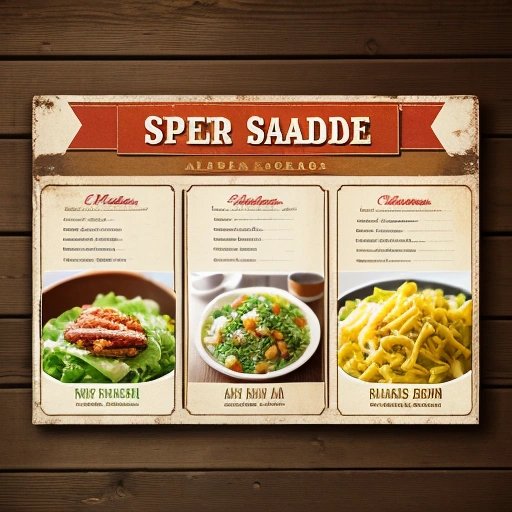 Old menus with Super Salad listed