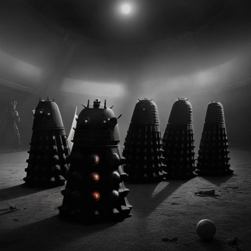 Daleks laughing sinisterly